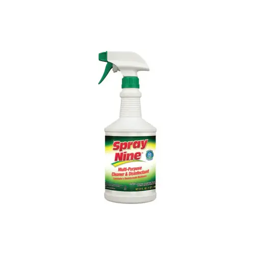 Heavy-Duty Cleaner+Degreaser+Disenfectant, 32 oz Round Spray Bottle, Citrus Clear