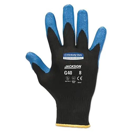 KleenGuard G40 Nitrile Foam Coated Gloves, 15 ga, Seamless Nylon Knit, 9/Large, Black/Blue KleenGuard G40 Nitrile Foam Coated Gloves, 15 ga, Seamless Nylon Knit, 9/Large, Black/Blue