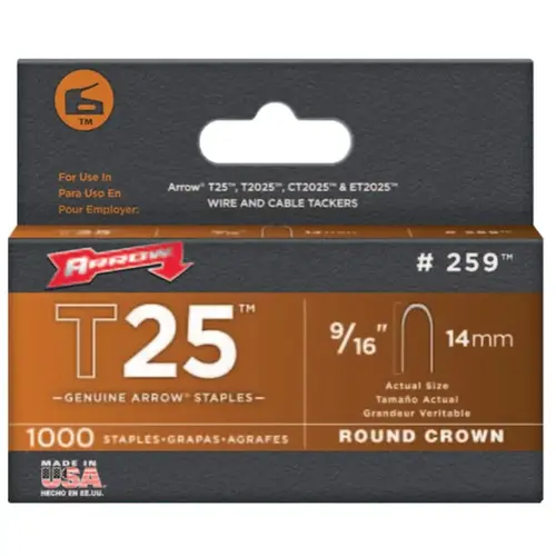 25916 T25 STAPLES 9/16"1000/PK 25916 T25 STAPLES 9/16"1000/PK