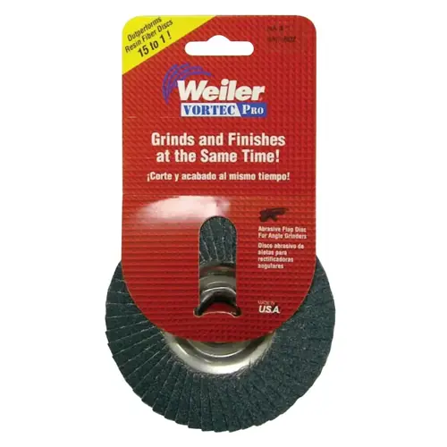 Vortec Pro Abrasive Flap Discs, 4 in, 36 Grit, 15,000 rpm, Alum Back - 50 packs per case Vortec Pro Abrasive Flap Discs, 4 in, 36 Grit, 15,000 rpm, Alum Back - 50 packs per case