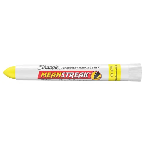 Mean Streak Permenant Marking Stick, Yellow, Bullet Tip, 12 Count Mean Streak Permenant Marking Stick, Yellow, Bullet Tip, 12 Count