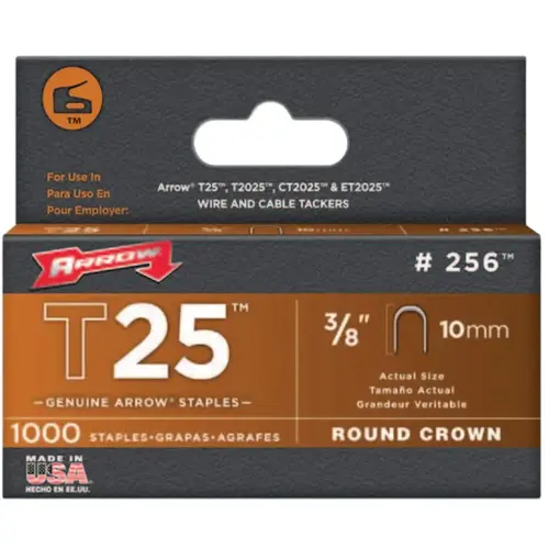 25038 T25 STAPLES 3/8"1000/PK 25038 T25 STAPLES 3/8"1000/PK