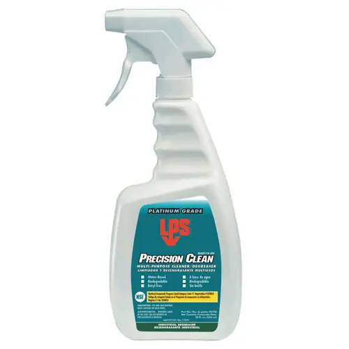 Precision Clean Multi-Purpose Cleaner/Degreaser, Ready-to-Use, 28 oz, Trigger Spray Bottle, Citrus Odor Green Precision Clean Multi-Purpose Cleaner/Degreaser, Ready-to-Use, 28 oz, Trigger Spray Bottle, Citrus Odor Green
