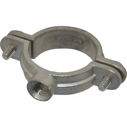 Split Ring Hanger: 1" Pipe, 3/8" Rod, 304 Stainless Steel