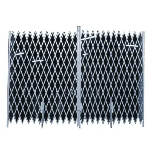 Bi-Parting Folding Gate: 6 ft High, 18 ft Wide, Steel Frame