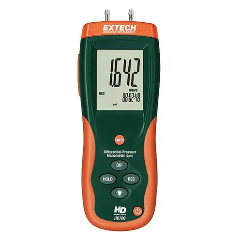 2 Max psi, +/-0.3% FS% Accuracy, Differential Pressure Manometer