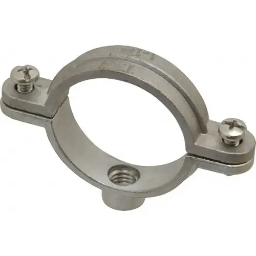 Split Ring Hanger: 1-1/4" Pipe, 3/8" Rod, 304 Stainless Steel