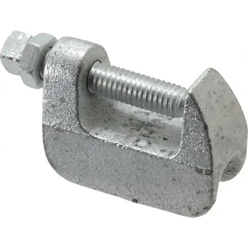 Wide & Top Jaw Clamp: 1-1/4" Flange Thickness, 2" Flange Width, 1/2" Rod