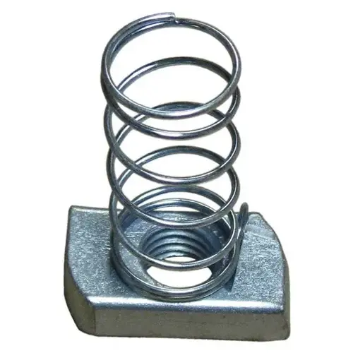 Strut Channel Spring Strut Nut: Use with Attaching Hanger Rod or Other Accessories From Strut
