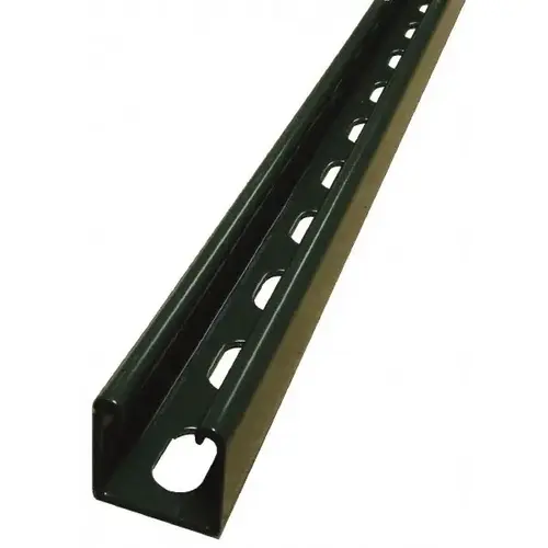 10 ft Long x 1-5/8" Wide x 1-5/8" High, 14 Gauge, Carbon Steel, Punched Framing Channel & Strut