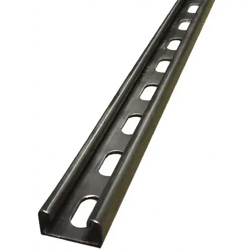 10 ft Long x 1-5/8" Wide x 13/16" High, 14 Gauge, Stainless Steel, Punched Framing Channel & Strut
