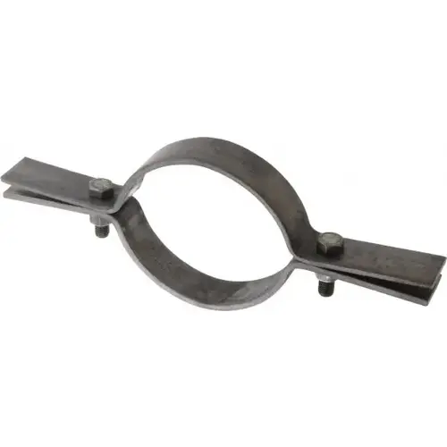Riser Clamp: 5" Pipe, 5.563" Tube, Carbon Steel, Black Plain