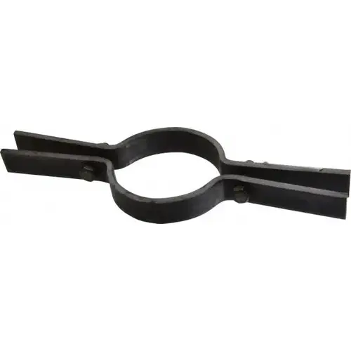 Riser Clamp: 3" Pipe, 3-1/2" Tube, Carbon Steel, Black Plain Riser Clamp: 3" Pipe, 3-1/2" Tube, Carbon Steel, Black Plain