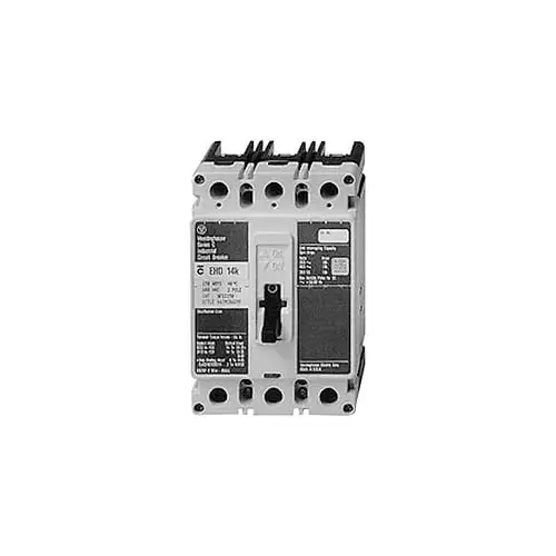 15 Amp, 250 VDC, 480 VAC, 3 Pole, Molded Case Circuit Breaker