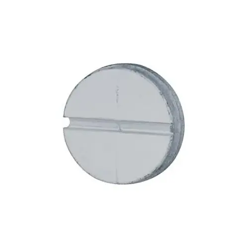 Zinc Closure Plug: 1/2" White