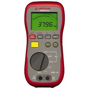 Amprobe AMB-45 Digital LCD Display, 4,000 Megohm Electrical Insulation Resistance Tester & Megohmmeter