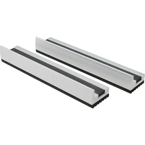 Vise Jaw Caps; Material: Extruded Aluminum ; Jaw Width: 6.0000 ; Jaw Width (Inch): 6.0000 ; Overall Width: 6 ; Overall Height: 1.1250in ; Overall Thickness: .5000 Vise Jaw Caps; Material: Extruded Aluminum ; Jaw Width: 6.0000 ; Jaw Width (Inch): 6.0000 ; Overall Width: 6 ; Overall Height: 1.1250in ; Overall Thickness: .5000