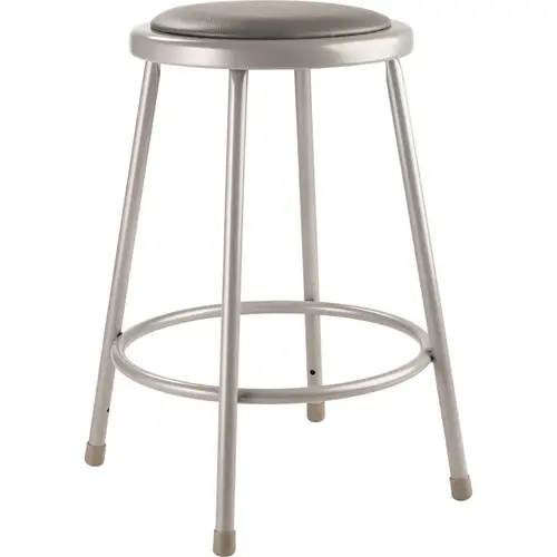 24 Inch High, Stationary Fixed Height Stool Grey 24 Inch High, Stationary Fixed Height Stool Grey