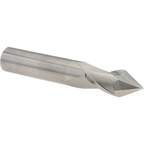 Drill Mill: 1/2" Dia, 1" LOC, 2 Flutes, 60 degree Point, Solid Carbide Bright/Uncoated Drill Mill: 1/2" Dia, 1" LOC, 2 Flutes, 60 degree Point, Solid Carbide Bright/Uncoated