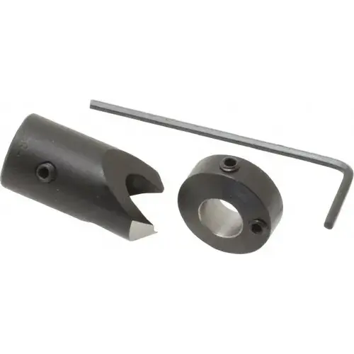 1/2" Cutter Diam, 9/32" Drill Compatibility, 1/4" Collar Thickness, Adjustable Depth Drill Countersink 1/2" Cutter Diam, 9/32" Drill Compatibility, 1/4" Collar Thickness, Adjustable Depth Drill Countersink