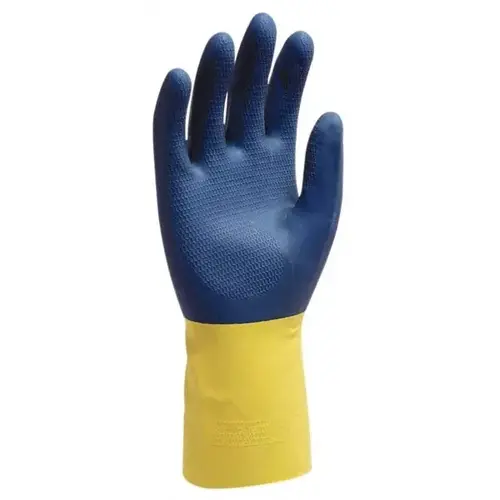 Chemical Resistant Gloves: Small, 22 mil Thick, Latex & Neoprene, Supported