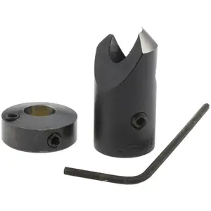 Vernon CCH-CCH2570 1/2" Cutter Diam, Letter F Drill Compatibility, 1/4" Collar Thickness, Adjustable Depth Drill Countersink