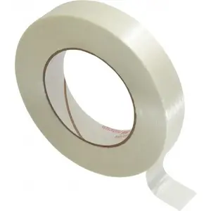 AbilityOne 7510005824772 Packing Tape: 1" Wide, Clear, Rubber Adhesive