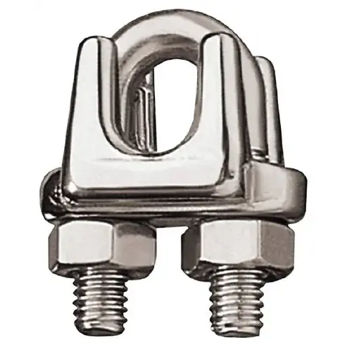 Wire Rope Grip: 5/8" Rope Dia, 316 Stainless Steel Wire Rope Grip: 5/8" Rope Dia, 316 Stainless Steel