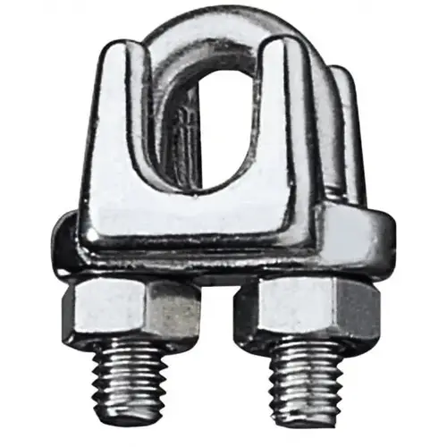 Wire Rope Grip: 1" Rope Dia, 316 Stainless Steel Wire Rope Grip: 1" Rope Dia, 316 Stainless Steel