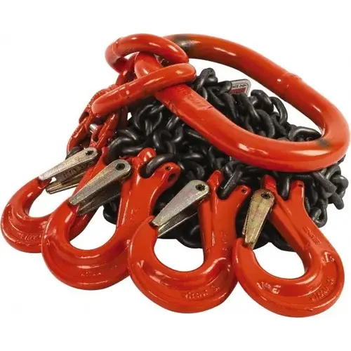 Chain Sling: 10" Wide, 5 ft Long, Steel