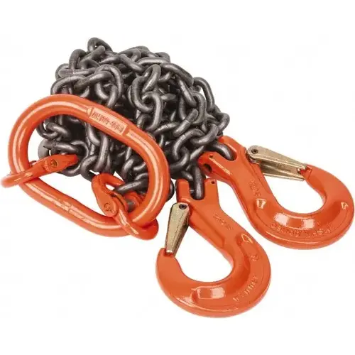 Chain Sling: 10" Wide, 5 ft Long, Steel