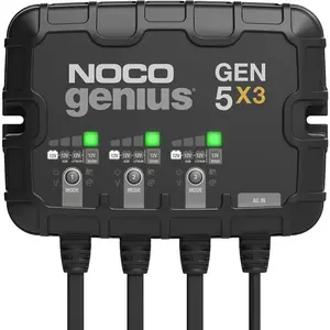 NOCO GEN5X3 Automotive Battery Chargers & Jump Starters; Battery Charger Type: Battery Maintainer Ring Terminal Set ; Amperage Rating: 15 ; Voltage: 120-240V AC ; Overall Width: 10 ; Overall Height: 8.86in ; Overall Depth: 5.629in
