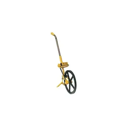 10,000 ft Counter Limit, 39" OAL, Yellow/Chrome Measuring Wheel
