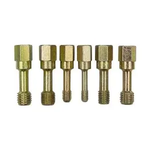Lang 2588M Tap Set: M12 x 1.75 Metric, 3 & 4 Flute, Taper, Carbon Steel, Zinc Finish