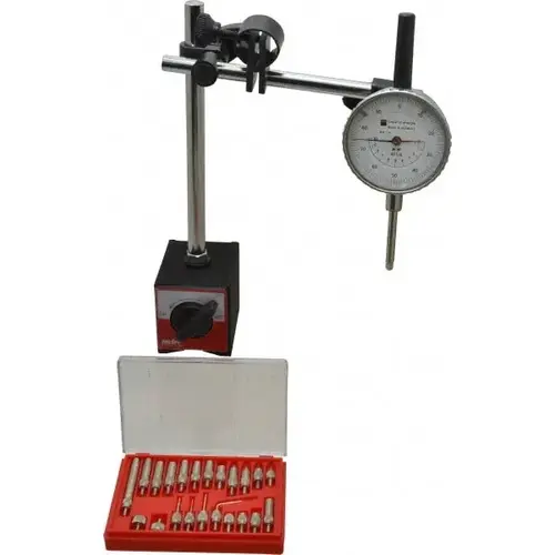 Dial Indicator & Base Kit: 0-100 Dial Reading Dial Indicator & Base Kit: 0-100 Dial Reading
