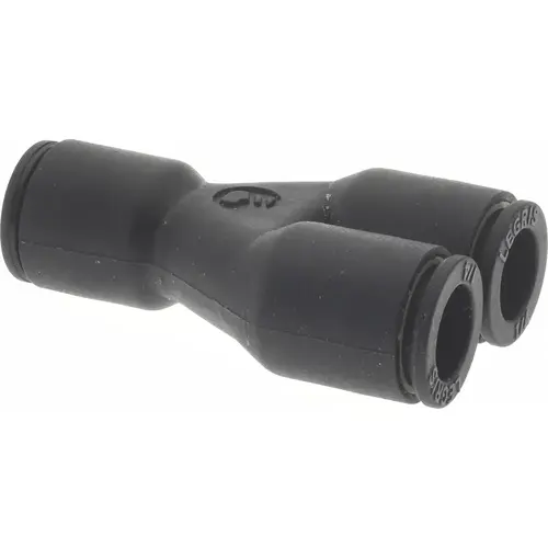 Push-To-Connect Tube to Tube Tube Fitting: Union Y, 1/4" OD Push-To-Connect Tube to Tube Tube Fitting: Union Y, 1/4" OD