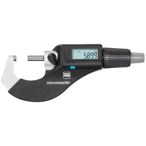 Electronic Outside Micrometer: 1.2" Max, Carbide-Tipped Face Electronic Outside Micrometer: 1.2" Max, Carbide-Tipped Face