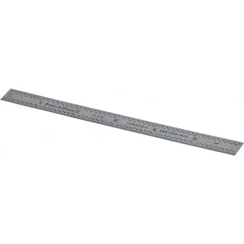Steel Rule: 6" OAL, 3R Graduation, Flexible, 1/2" OAW Satin Chrome Steel Rule: 6" OAL, 3R Graduation, Flexible, 1/2" OAW Satin Chrome