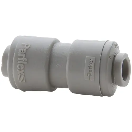 Push-To-Connect Tube to Tube Tube Fitting: Union, 1/2 x 3/8" OD Push-To-Connect Tube to Tube Tube Fitting: Union, 1/2 x 3/8" OD