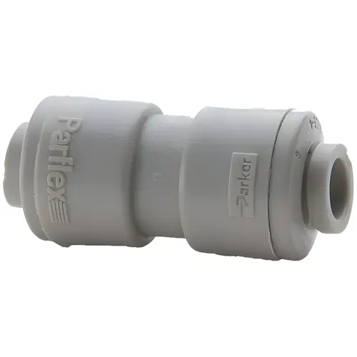 Push-To-Connect Tube to Tube Tube Fitting: Union, 1/2 x 3/8" OD Push-To-Connect Tube to Tube Tube Fitting: Union, 1/2 x 3/8" OD
