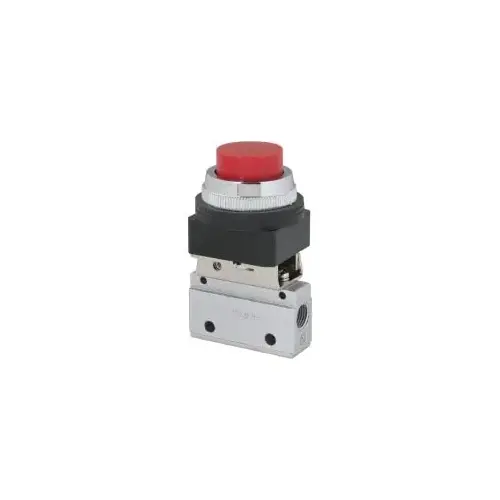Manually Operated Valve: 0.13" NPT Outlet, Manual Mechanical, Push Button with out Guard & Spring Actuated Manually Operated Valve: 0.13" NPT Outlet, Manual Mechanical, Push Button with out Guard & Spring Actuated