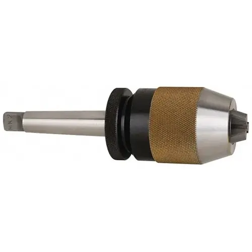 Drill Chuck: 1/32 to 1/2" Capacity, Integral Shank Mount, 2MT Drill Chuck: 1/32 to 1/2" Capacity, Integral Shank Mount, 2MT