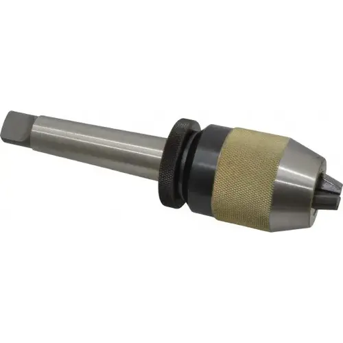 Drill Chuck: 1/32 to 1/2" Capacity, Integral Shank Mount, 3MT Drill Chuck: 1/32 to 1/2" Capacity, Integral Shank Mount, 3MT