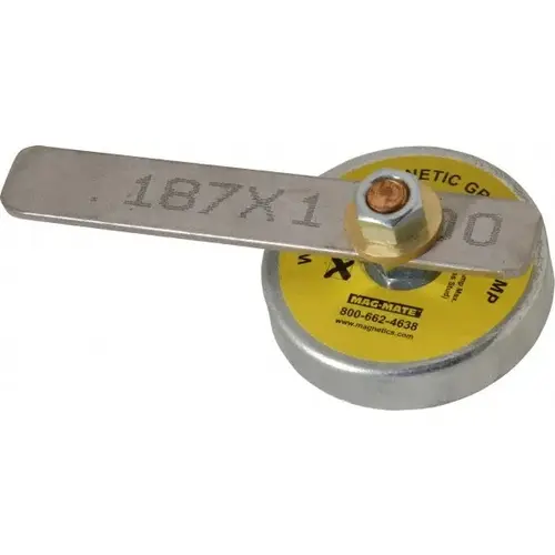 250 Amps Grounding Capacity, 3-1/2" Diam, 2-1/4" High, 35 Lb Max Pull Force, Rare Earth Magnetic Welding & Fabrication Ground Clamp