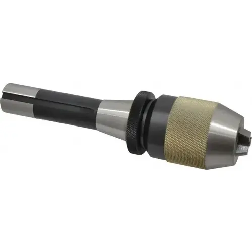 Drill Chuck: 1/32 to 1/2" Capacity, Integral Shank Mount, R8