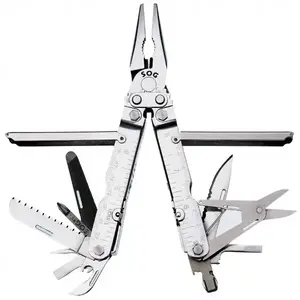 SOG SPECIALTY KNIVES INC SOG-S60N-CP Multi-Tool & Powerlock :4-39/64" Closed Length, 7" OAL, Stainless Steel