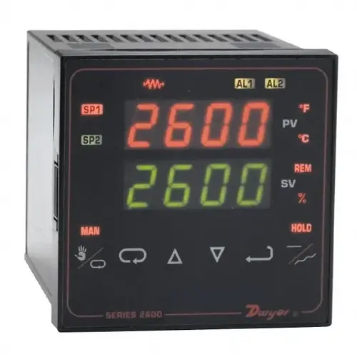 Digital 1/4" DIN Temperature & Process Control: 4,208 degree F, Universal Sensor