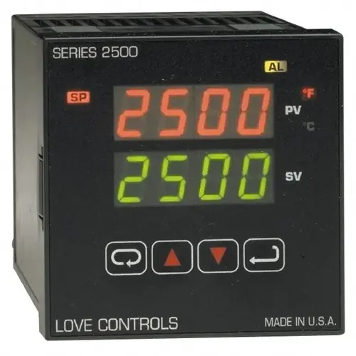 Digital 1/4" DIN Temperature Control: 2,500 degree F, RTD Sensor