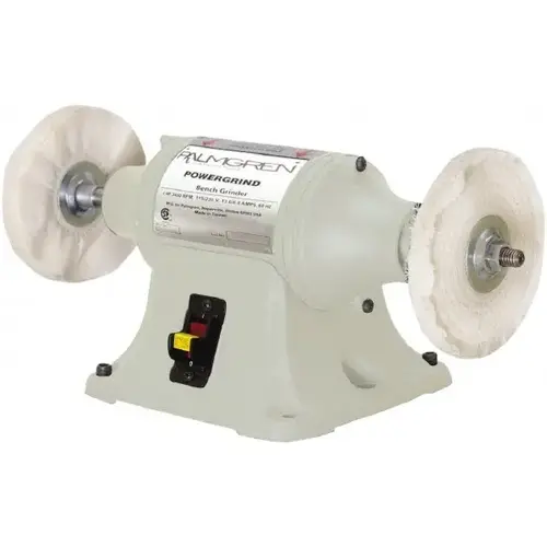 Bench Buffer: 6" Wheel Dia, 1/2" Arbor Hole Dia