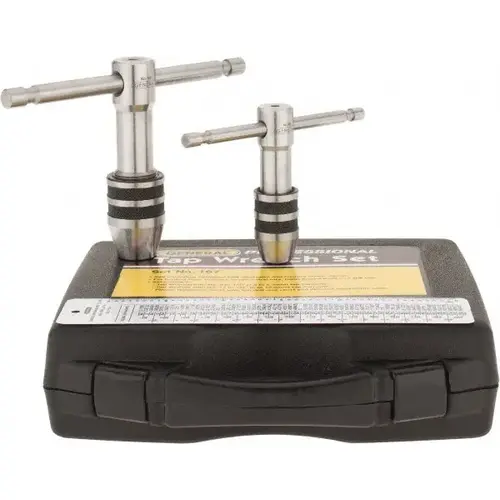 #0 to 1/2" Tap Compatibility, T-Handle, Tap Wrench Set
